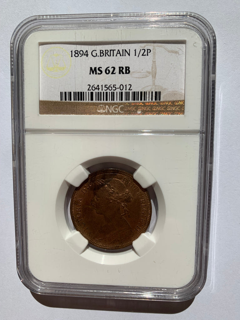 1894 Halfpenny AUNC/UNC