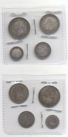 1844 Victoria Maundy Set   UNC