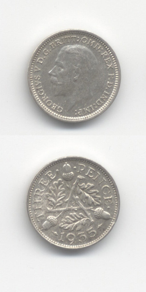 1935 Silver Threepence UNC