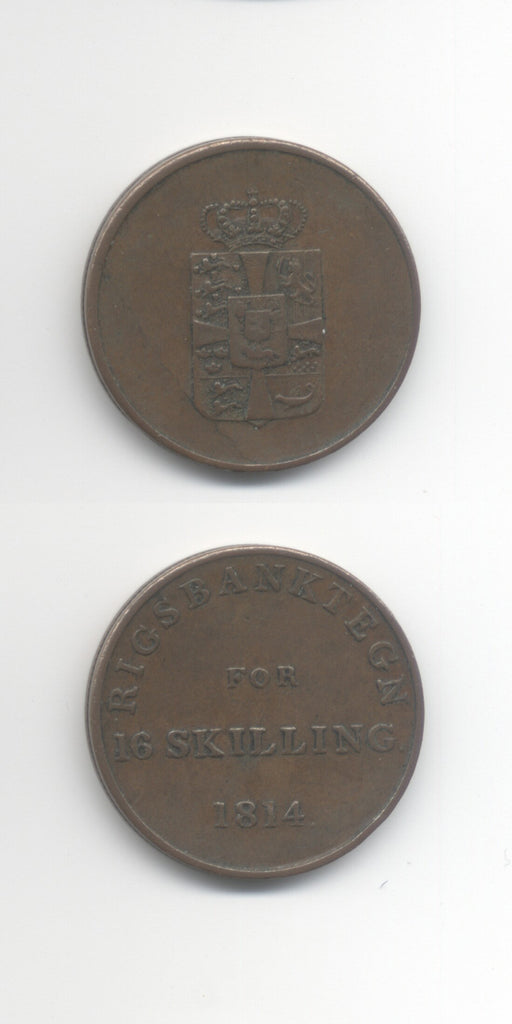 1814 16 Rigsbankskilling VF