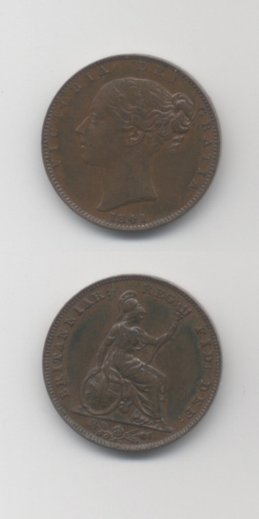 1841 Farthing GVF /EF
