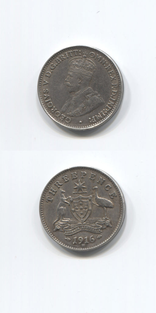 1916 M  Threepence GVF
