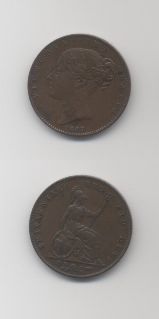 1847 Farthing Obverse 1 GVF