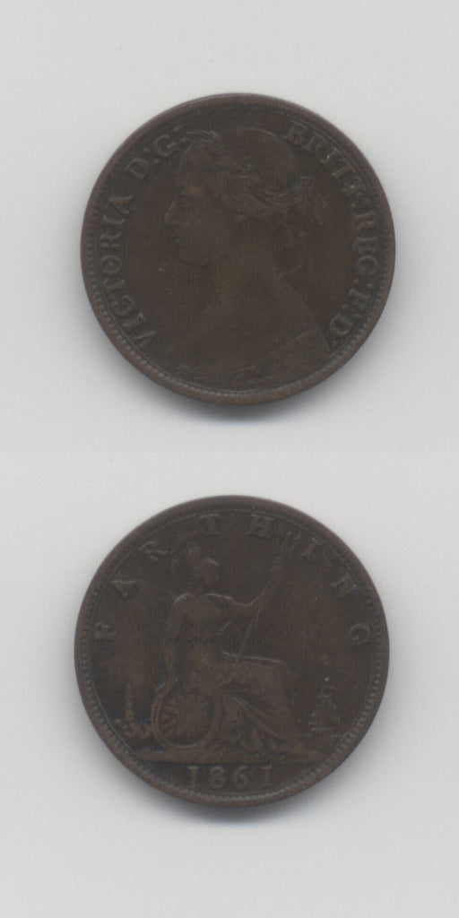 1861 Farthing 5 Berries GF