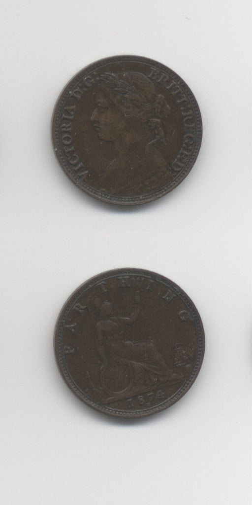 1874 H Farthing GVF
