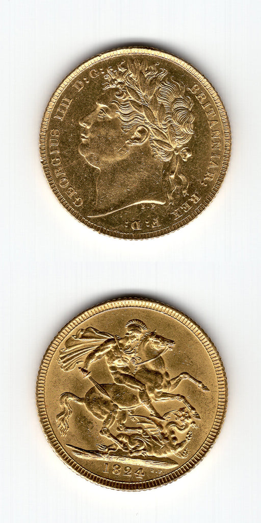 1824 George 4 Sovereign EF/GEF