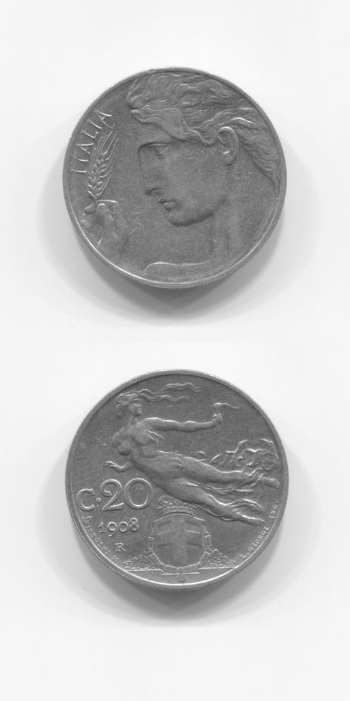 1908 R Italy 20 Centesimi AUNC