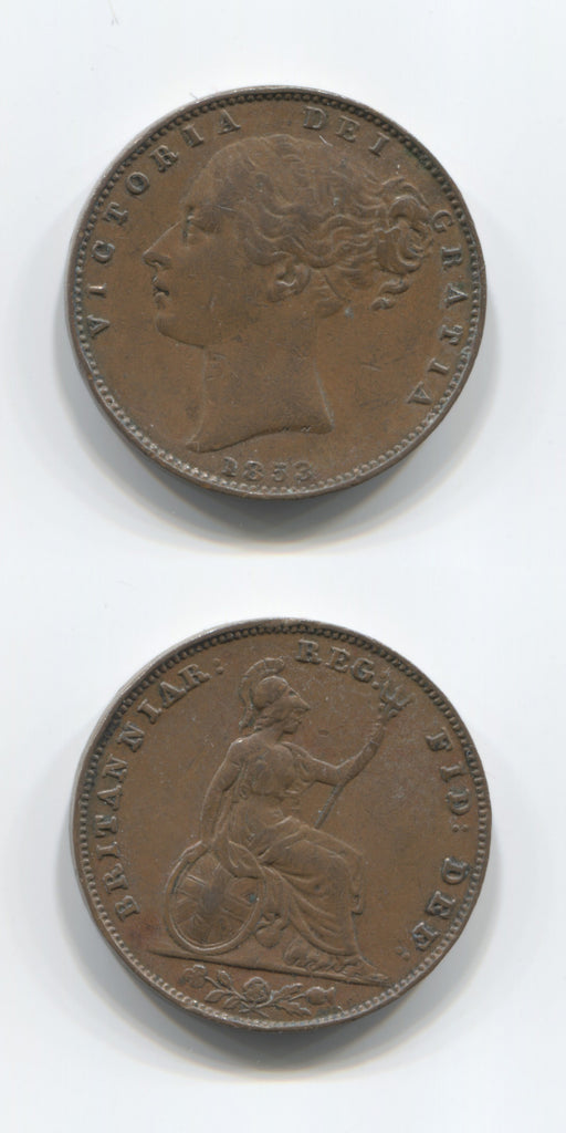 1853 Farthing VF
