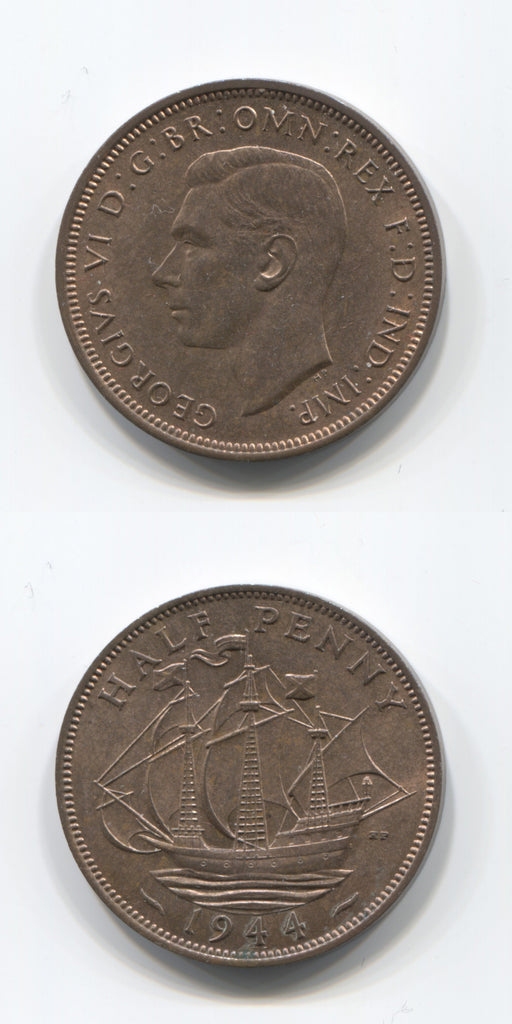 1944 Halfpenny UNC