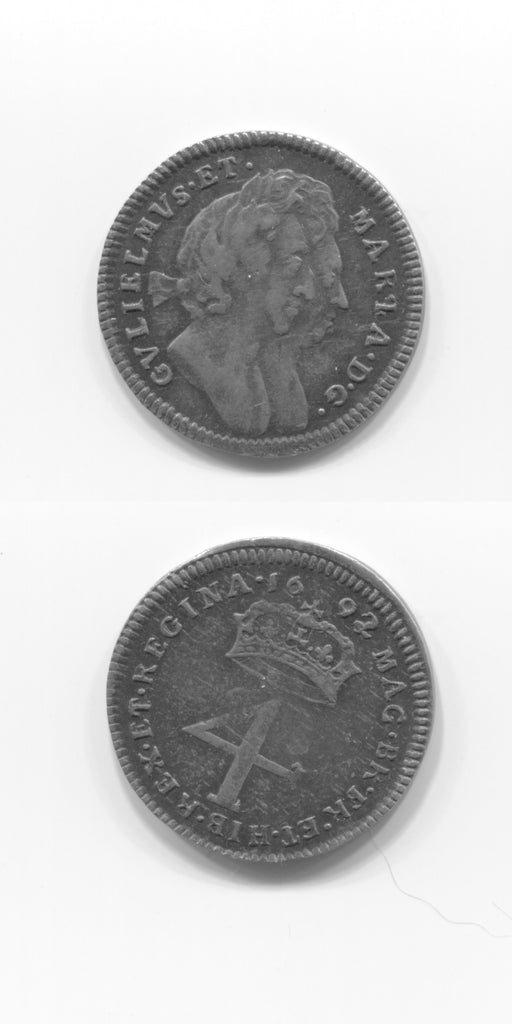 1692 William & Mary Fourpence MARIA Type VF