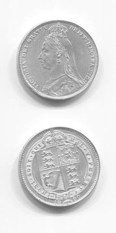 1890 Shilling UNC