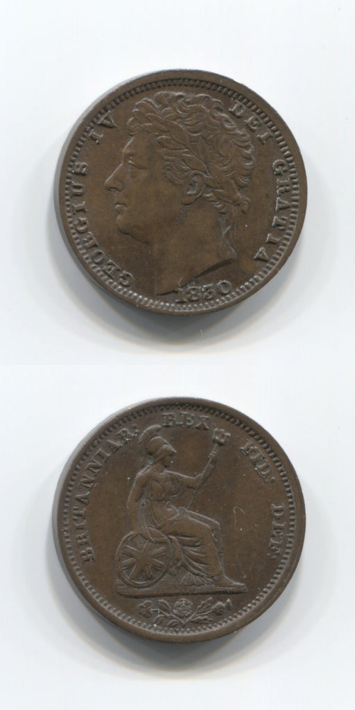 1830 1/2 of 1/4d UNC