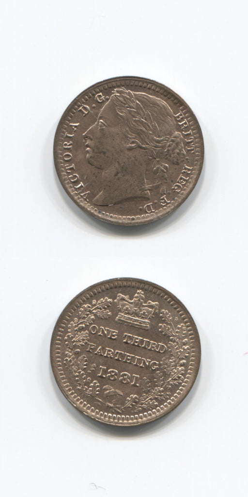1881 1/3rd of 1/4d UNC/BU