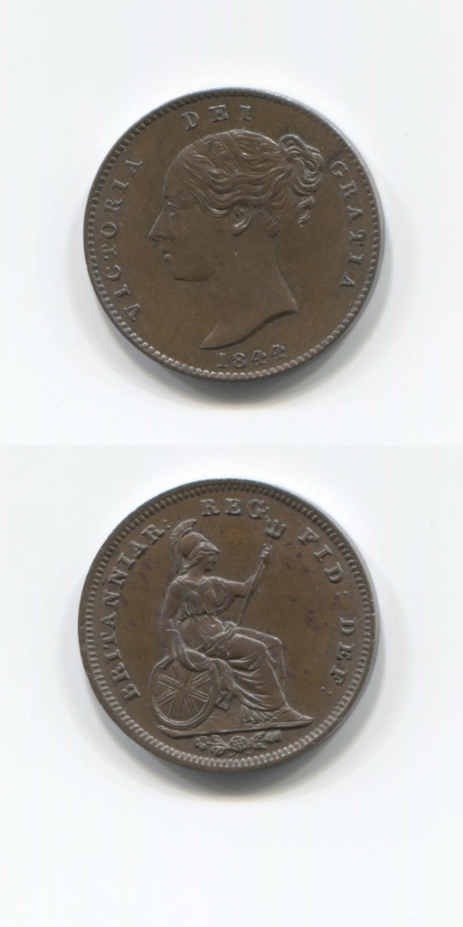 1844 1/3rd of 1/4d UNC
