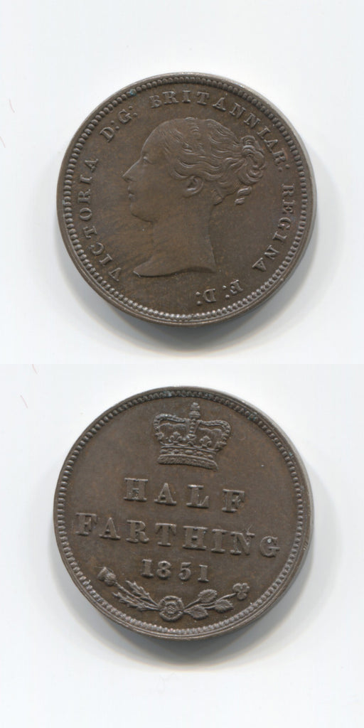 1851 1/2 of 1/4d UNC