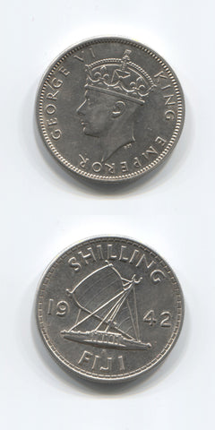 1942 Fiji Shilling UNC