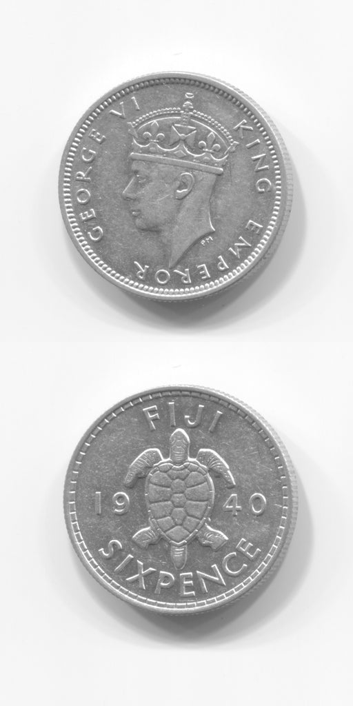 1940 Fiji Sixpence GEF