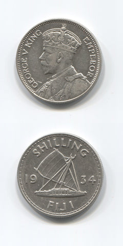 1934 Fiji Shilling AEF