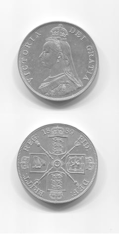 1889 Double Florin GEF/AUNC