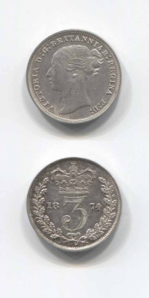 1874 Threepence UNC