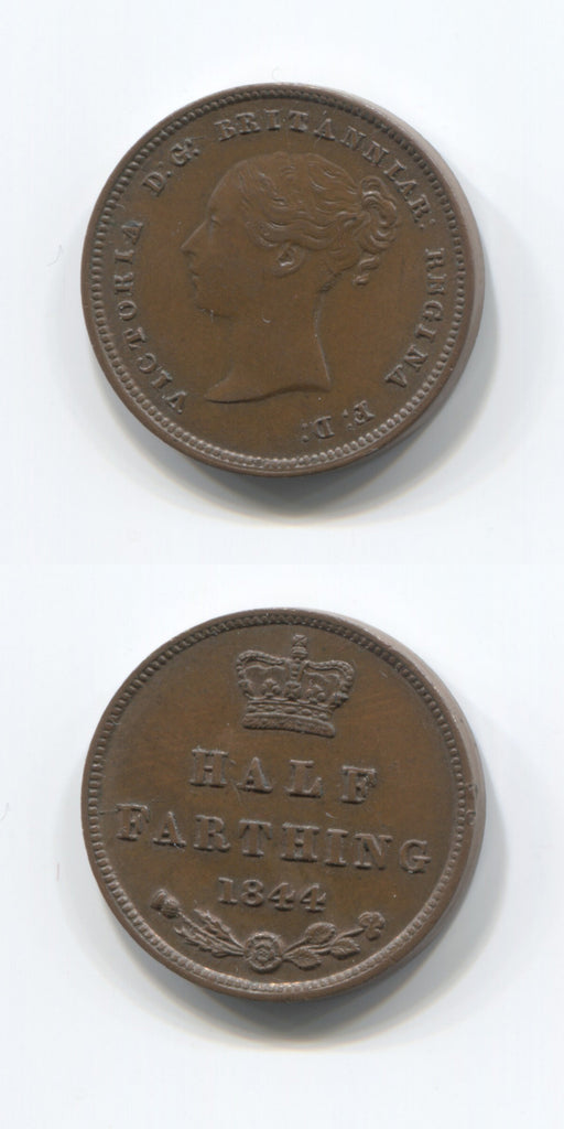 1844 E/N 1/2 of 1/4d UNC