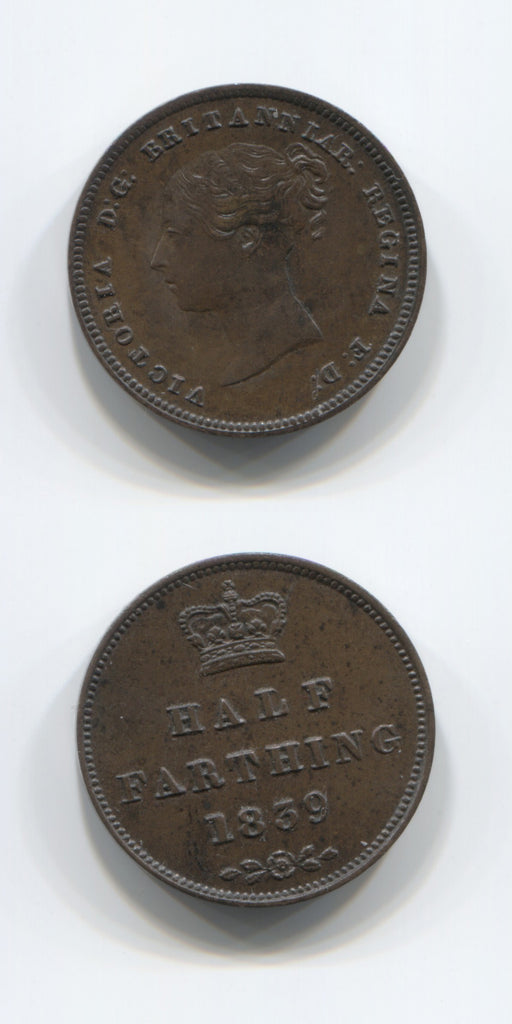 1839 1/2 of 1/4d AUNC