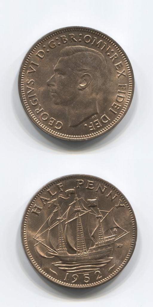 1952 Halfpenny AUNC/BU
