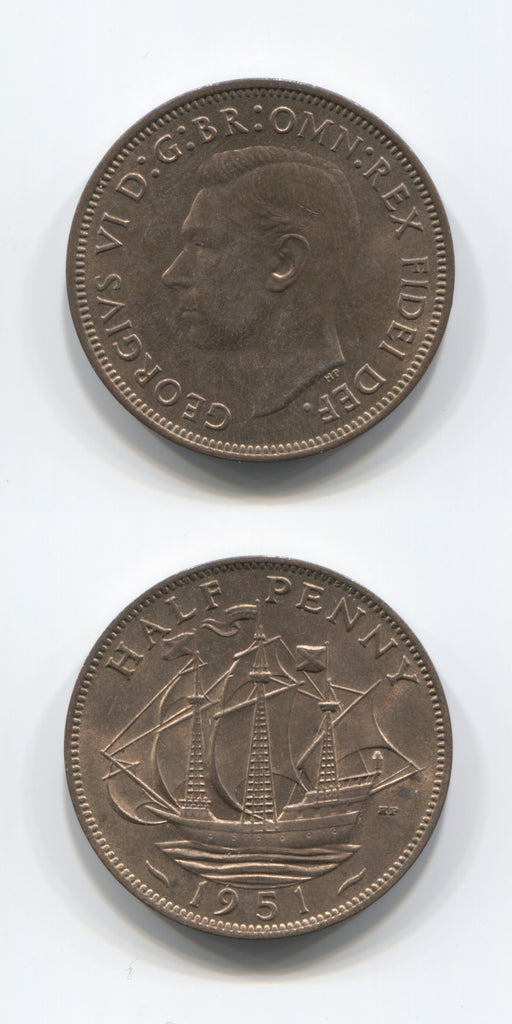 1951 Halfpenny AUNC