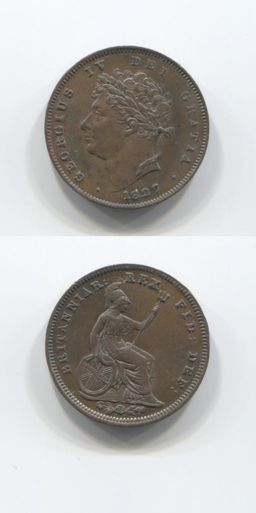 1827 1/3rd of 1/4d AUNC