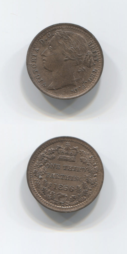 1866 1/3rd of 1/4d UNC