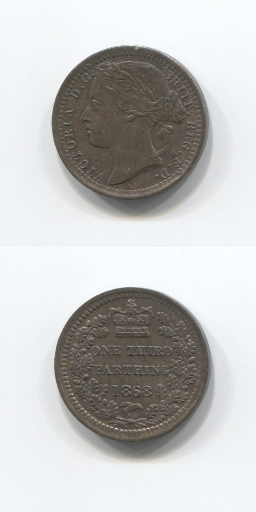 1868 1/3rd of 1/4d AUNC