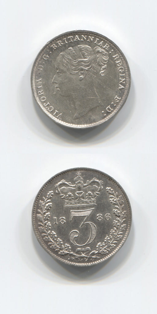 1886 Threepence UNC