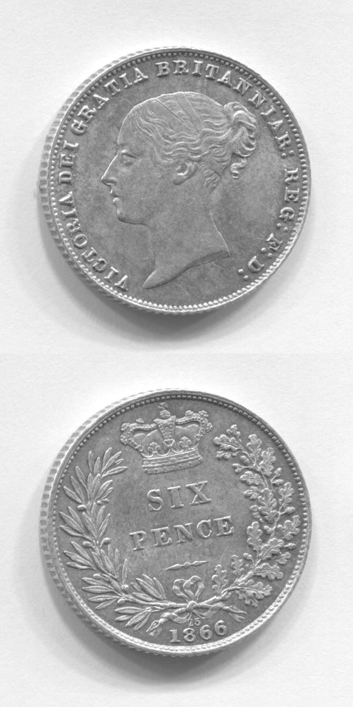 1866 Sixpence GEF