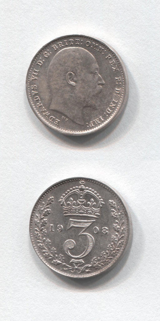 1908 Silver Threepence UNC
