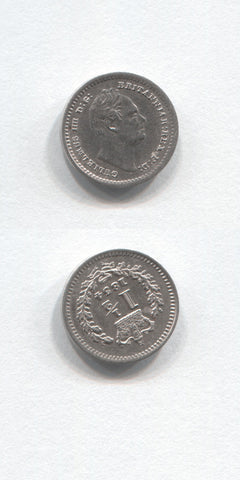 1834 Silver 1 1/2 Pence GEF