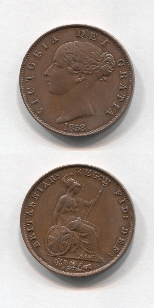 1858/7 Halfpenny UNC