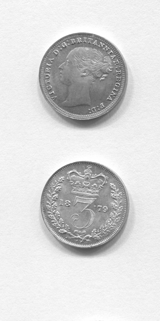 1879 Silver Threepence UNC