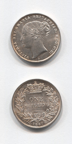 1867 Shilling UNC