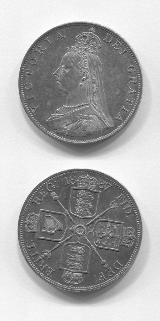 1887 R Double Florin AUNC/UNC