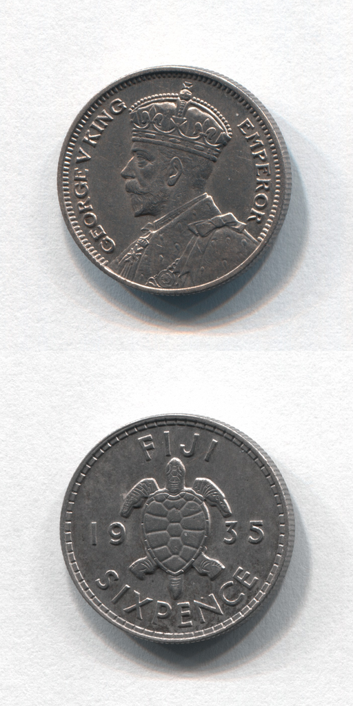 1935 Fiji Sixpence VF