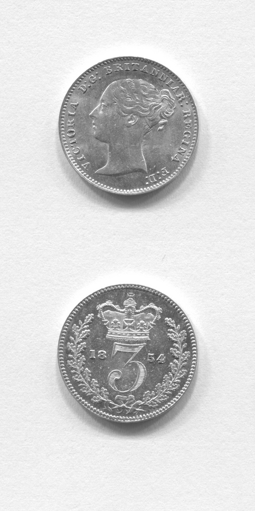 1854 Threepence AUNC