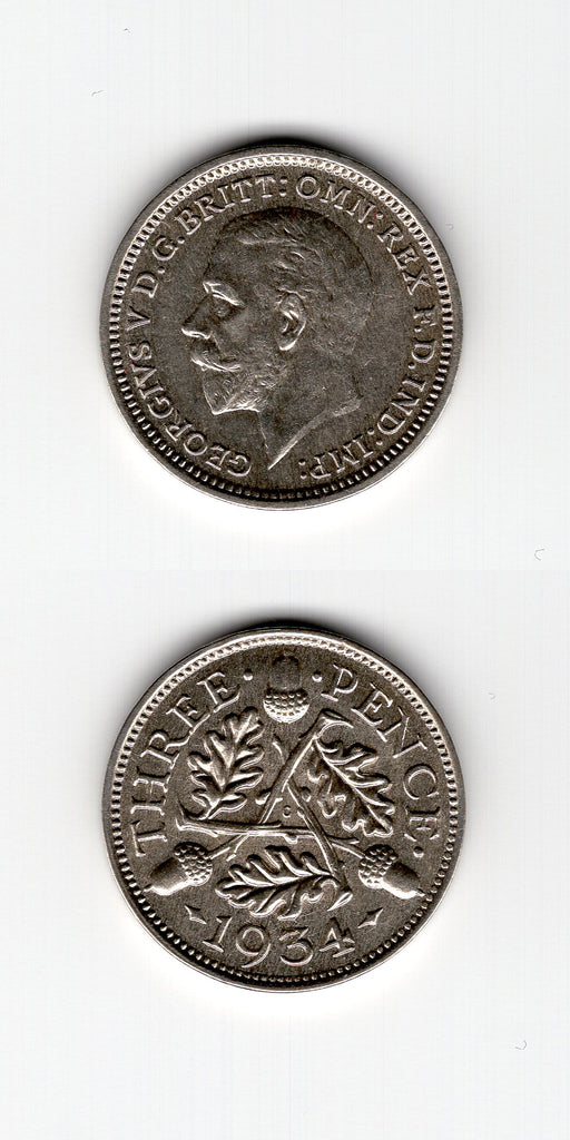 1934 Threepence BU