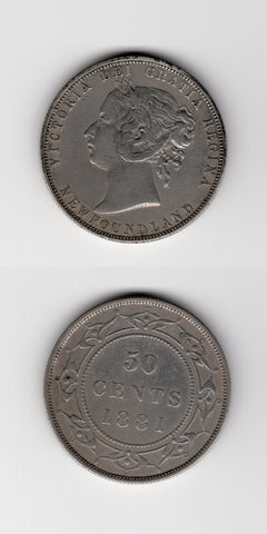 1881 Newfoundland 50 Cents GVF