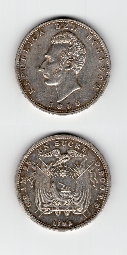 1890 TF Ecuador Sucre AUNC