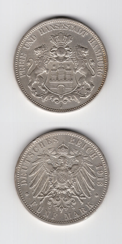 1913 J Hamburg 5 Mark AEF