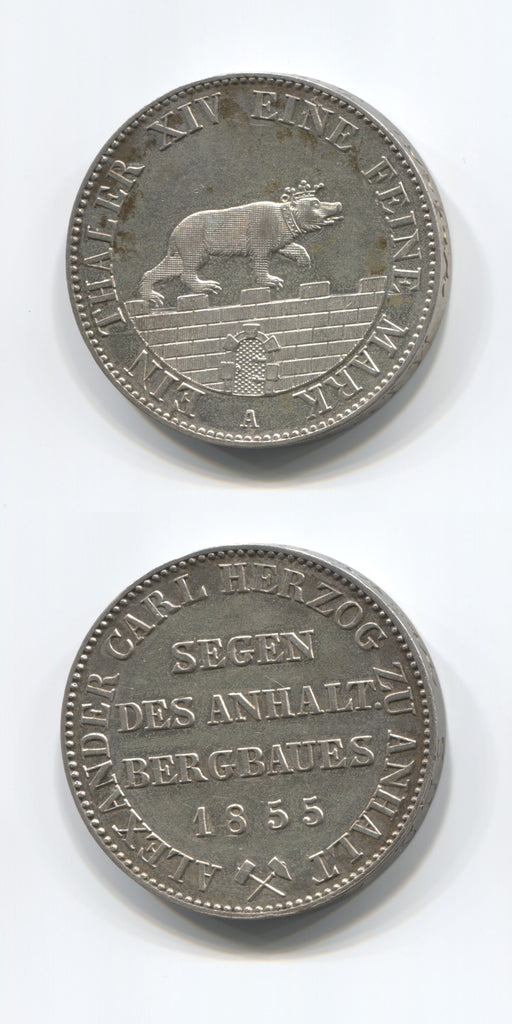 1855 Anhalt Bernburg Thaler GEF