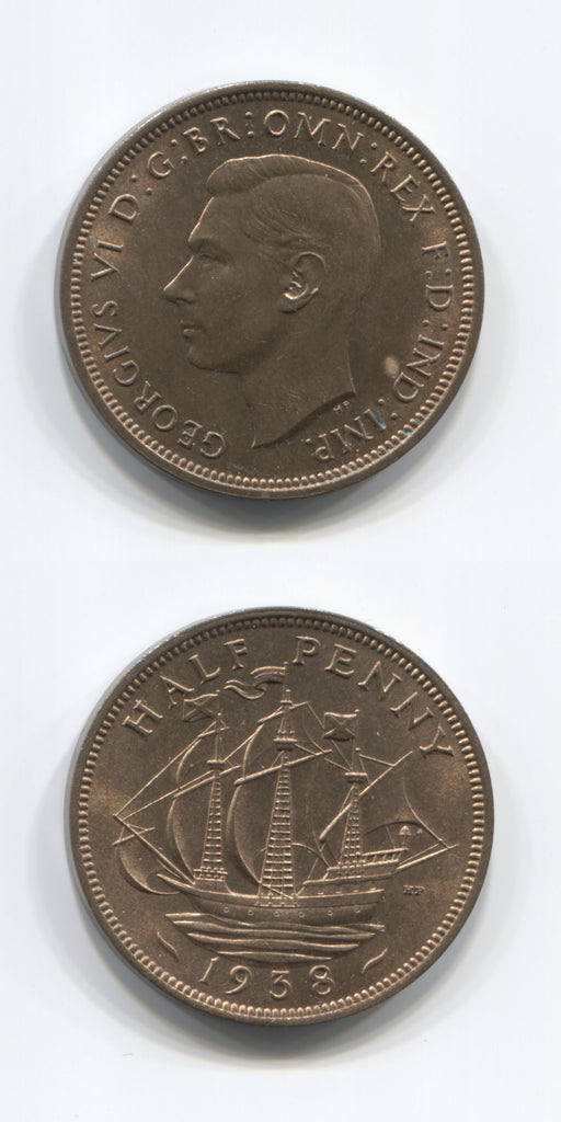 1938 Halfpenny AUNC