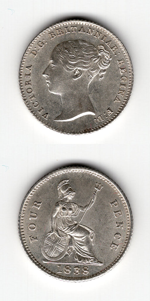 1838 Victoria Groat AUNC