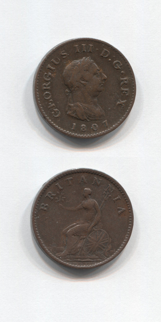 1807 Farthing with error legend GF