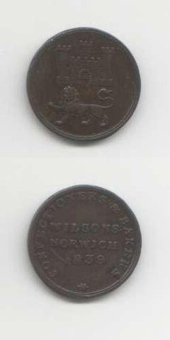 1839 Norfolk VF Tokens 19th Century Silver & Coin Weights